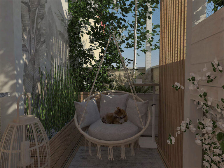 Projekt nowoczesnego ogrodu z basenem i tarasu – Galeria